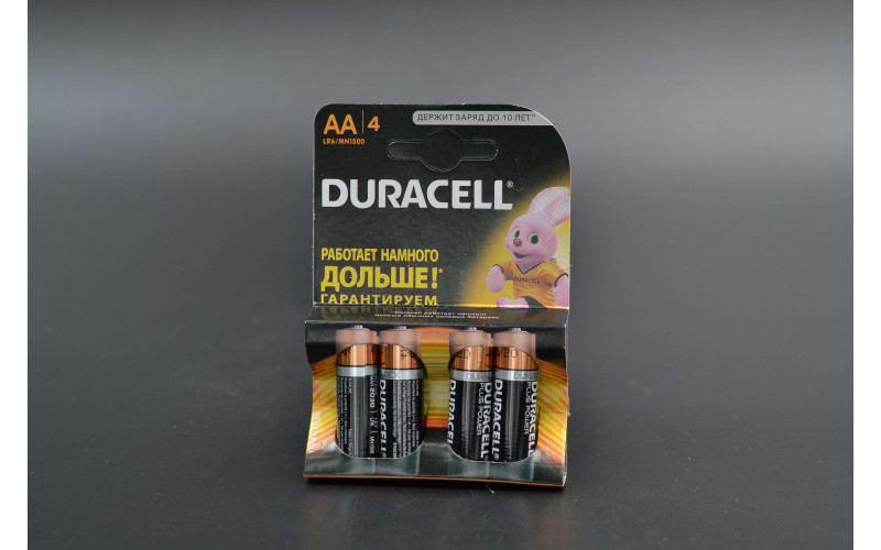 Батарейка пальчик "DURACELL" / AA / 4шт