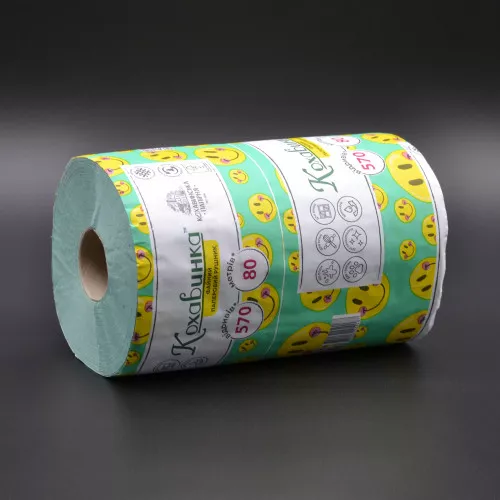 Полотенце бумажное Кохавинка / Великан / зеленый / 215*135мм / 570-600 отрывов