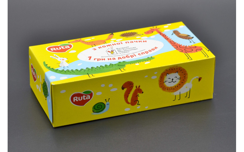 Серветки в коробці "Ruta" / дитячі / 155шт