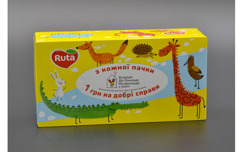 Серветки в коробці "Ruta" / дитячі / 155шт