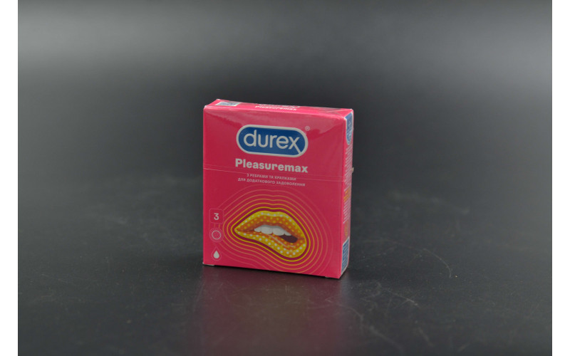 Презервативи латексні "Durex" / Pleasurremax / з крапками / 3шт