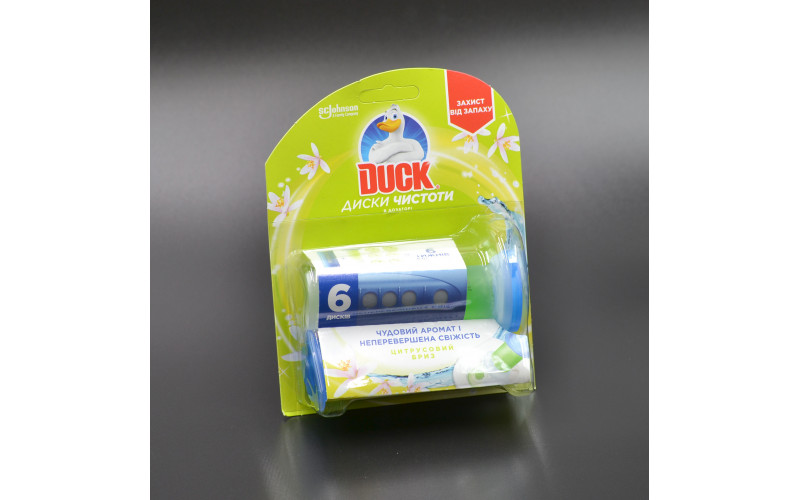 Cтікер-диск з ручкою для унітазу "Duck" / Цитрус / 6 шт