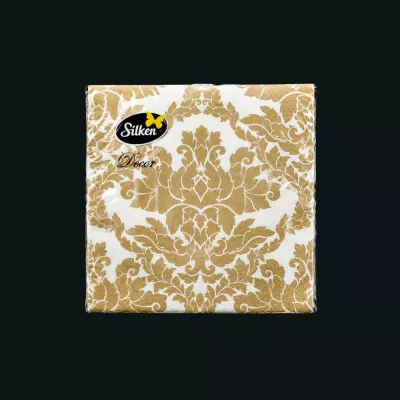 Салфетка Silken / 33*33 см / 3-слойная / Дамаск / 18 шт