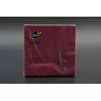 Салфетка Silken / 33*33см / 3-слойная / бордовая / 20шт