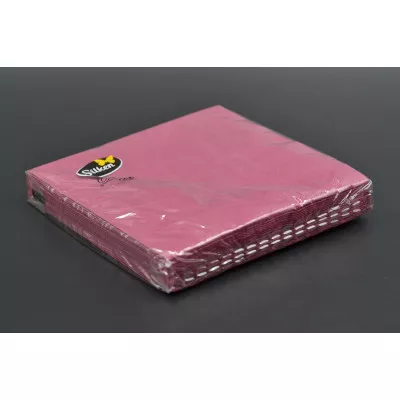Салфетка Silken / 33*33см / 3-слойная / бордовая / 20шт Салфетка Silken / 33*33см / 3-слойная / бордовая / 20шт