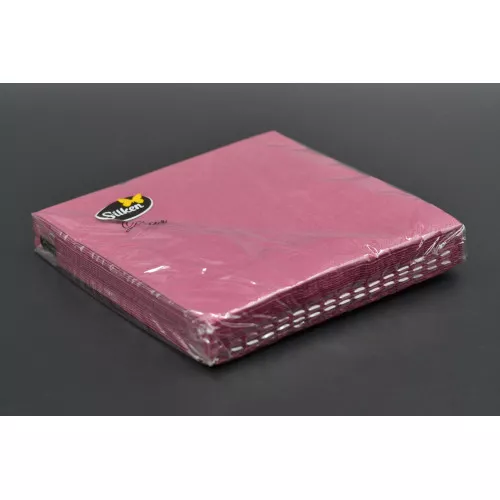 Салфетка Silken / 33*33см / 3-слойная / бордовая / 20шт