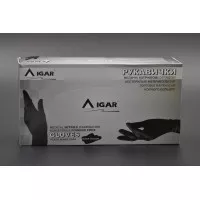 Перчатки нитриловые IGAR / черные / без пудры / не стерильные / размер-M / 200шт Перчатки нитриловые IGAR / черные / без пудры / не стерильные / размер-M / 200шт