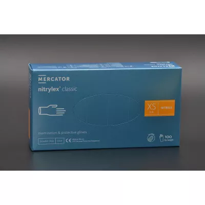 Перчатки нитриловые NITRYLEX Classic / синие / без пудры / не стерильные / размер-XS / 100шт