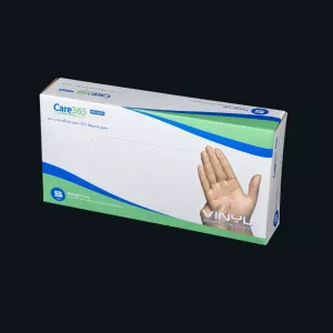 Рукавички вінілові CARE 365 / без пудри / не стерильні / розмір-L / 50пар Рукавички вінілові CARE 365 / без пудри / не стерильні / розмір-L / 50пар