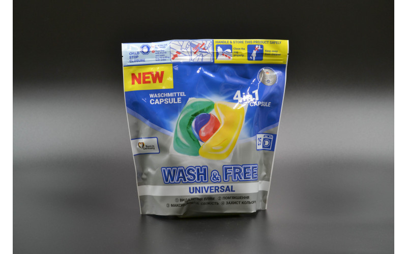 Капсули для прання "Wash & Free" / Universal / 25шт