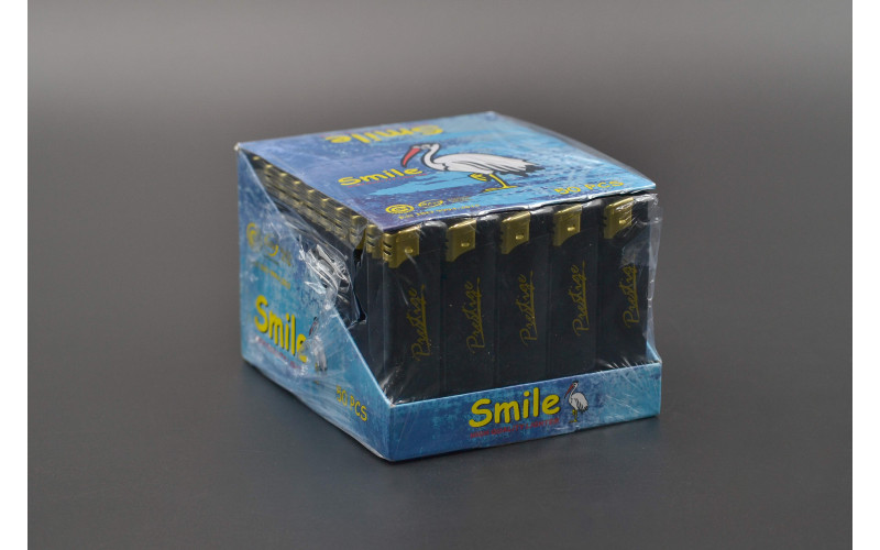 Запальничка "Smile" / 6103 / з п'єзоелементом / чорна / 50шт