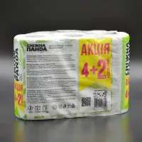 Туалетний папір Сніжна панда / 2-шаровий / білий / 4+2 шт Туалетний папір Сніжна панда / 2-шаровий / білий / 4+2 шт