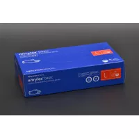 Перчатки нитриловые NITRYLEX Basic / синие / без пудры / не стерильные / размер-L / 50пар