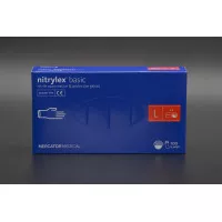Перчатки нитриловые NITRYLEX Basic / синие / без пудры / не стерильные / размер-L / 50пар