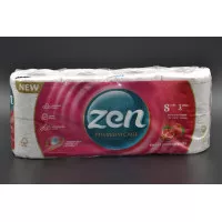 Туалетний папір ZEN / Premium / гранат / 3-шаровий / 19м / 145 відривів / 8шт