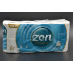 Туалетний папір "ZEN" / Premium / білий / 3-шаровий / 19м / 145 відривів / 8шт