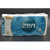 Туалетний папір ZEN / Premium / білий / 3-шаровий / 19м / 145 відривів / 8шт