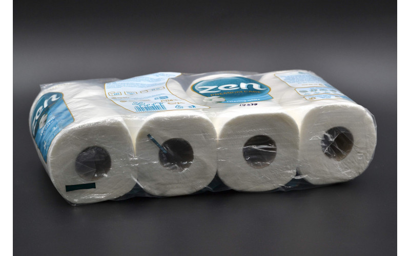 Туалетний папір "ZEN" / Premium / білий / 3-шаровий / 19м / 145 відривів / 8шт