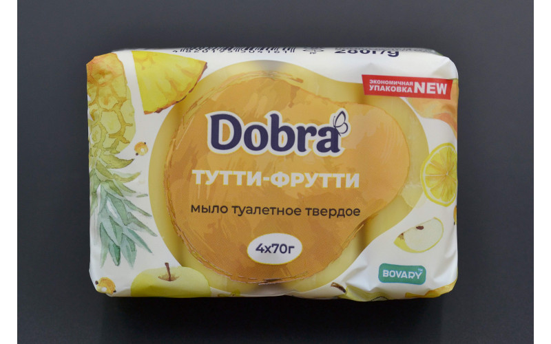 Мило туалетне "DOBRA" / Туті-Фруті / 4*70г