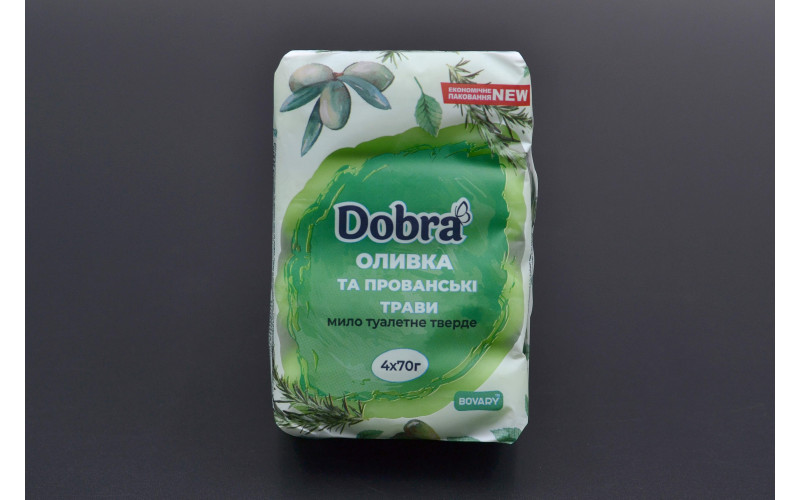 Мило туалетне "DOBRA" / Оливка / 4*70г