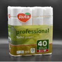 Туалетний папір Ruta / 3-шаровий / білий / 40 шт