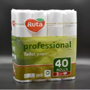 Туалетний папір Ruta / 3-шаровий / білий / 40 шт Туалетний папір Ruta / 3-шаровий / білий / 40 шт