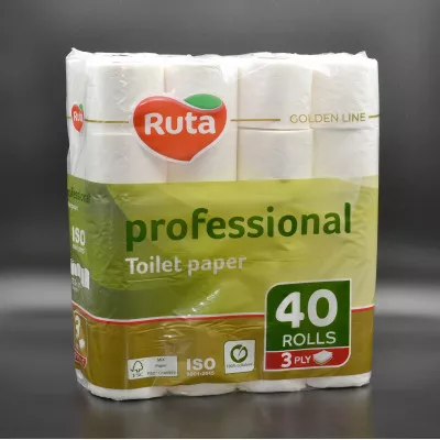 Туалетний папір Ruta / 3-шаровий / білий / 40 шт Туалетний папір Ruta / 3-шаровий / білий / 40 шт