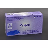 Перчатки нитриловые IGAR / синие / без пудры / не стерильные / размер-S / 100шт
