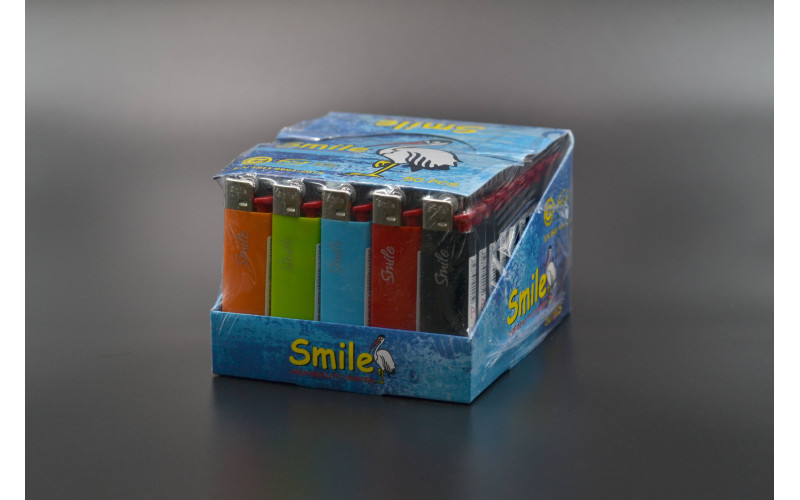 Запальничка "Smile" / 4108 / з кремнієм / кольорова / 50шт