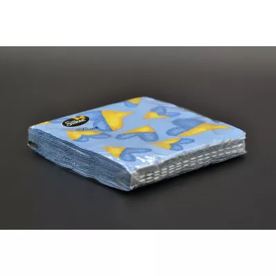 Салфетка Silken / 33*33 см / 2-слойная / Все будет Украина / 16 шт Салфетка Silken / 33*33 см / 2-слойная / Все будет Украина / 16 шт