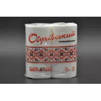 Туалетная бумага Обуховский / 2-слойная / белая / 4шт