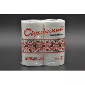 Туалетная бумага Обуховский / 2-слойная / белая / 4шт