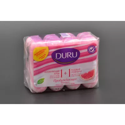 Крем-мило DURU / Рожевий грепфрут / 4*80г Крем-мило DURU / Рожевий грепфрут / 4*80г