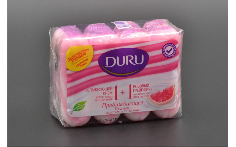 Крем-мило "DURU" / Рожевий грепфрут / 4*80г