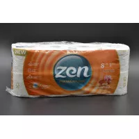 Туалетний папір ZEN / Premium / мигдаль / 3-шаровий / 19м / 145 відривів / 8шт