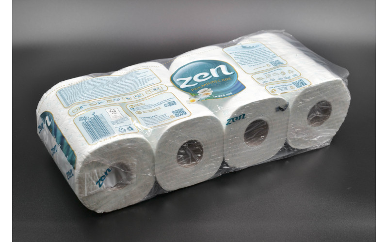 Туалетний папір "ZEN" / Premium / Океан / 3-шаровий / 19м / 145 відривів / 8шт