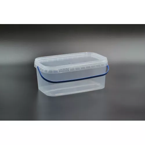 Відро для харчових продуктів / прозоре / прямокутне / з кришкою / 3,1л