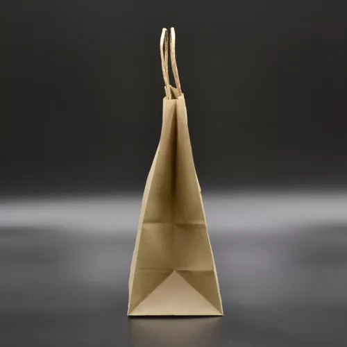 Пакет бумажный с ручками / 220*280*120 мм / коричневый / 50 шт