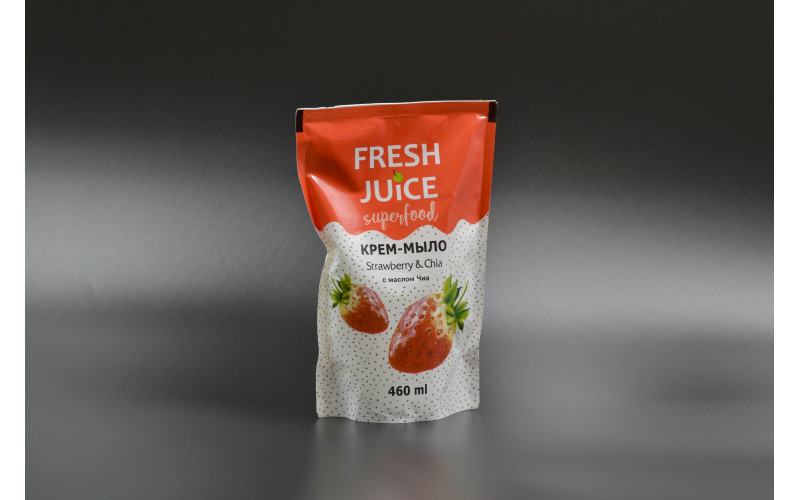 Мило рідке "Fresh juice" / Superfood strawberry & chia / Дой-пак / 460мл