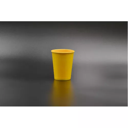 Стакан бумажный "ТИТАН" / 250мл / желтый с двух сторон / №75 / 50шт