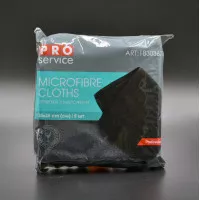 Серветка господарська Pro Service / Мікрофібра універсальна / чорна / 35*35 см / 5 шт