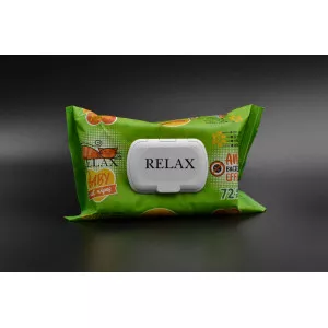 Серветки вологі RELAX / з клапаном / Антибактеріальні / 72шт Серветки вологі RELAX / з клапаном / Антибактеріальні / 72шт