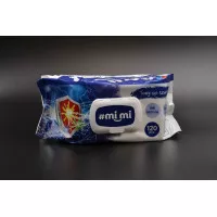 Серветки вологі MiMi / з клапаном / Антибактеріальні / 120шт