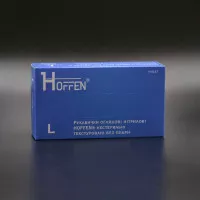 Перчатки нитриловые HOFFEN 3,5 г / фиолетовые / без пудры / не стерильные / размер-L / 50 пар