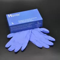 Перчатки нитриловые HOFFEN 3,5 г / фиолетовые / без пудры / не стерильные / размер-L / 50 пар Перчатки нитриловые HOFFEN 3,5 г / фиолетовые / без пудры / не стерильные / размер-L / 50 пар