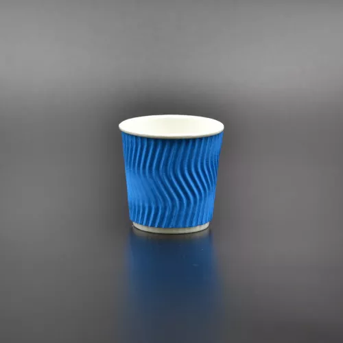 Стакан бумажный гофрированный ТИТАН / 110мл / берюзовый / 20шт