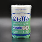 Рушник паперовий "Mollis" / 2-шаровий / білий / 35м / 160 відривів