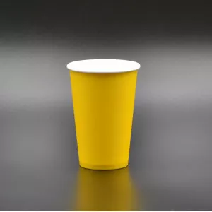 Стакан бумажный ТИТАН / 340 мл / желтый / №80 / 50 шт Стакан бумажный ТИТАН / 340 мл / желтый / №80 / 50 шт