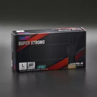 Перчатки нитриловые CARE365 Super strong / черные / без пудры / не стерильные / размер-L / 25 пар