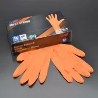 Перчатки нитриловые CARE365 Super strong / оранжевые / без пудры / не стерильные / размер-М / 25 пар Перчатки нитриловые CARE365 Super strong / оранжевые / без пудры / не стерильные / размер-М / 25 пар